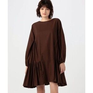 Merlette NYC Byward Mini Dress Ruffled Resort Babydoll Cotton Brown XS 275241